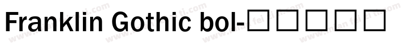 Franklin Gothic bol字体转换